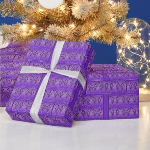 Papier Cadeau Papier d'enveloppement à papillon violet 31