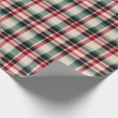 Papier Cadeau Papier d'enveloppement à platine rouge, vert et cr (Coin)