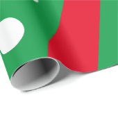 Papier Cadeau Papier d'enveloppement à points de bonbons et de p (Coin rond)