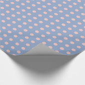 Papier Cadeau Papier d'enveloppement à points Polka Rose et séré (Coin)