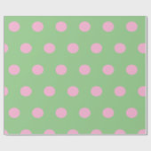Papier Cadeau Papier d'enveloppement à points Polka (Sage Green (Plat)