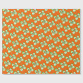 Papier Cadeau Papier d'enveloppement à quatre feuilles de trèfle (Plat)