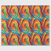 Papier Cadeau Papier d'enveloppement à spirale de bonbon (Plat)