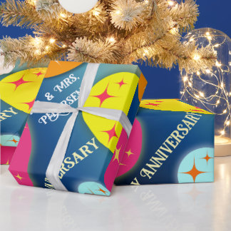 Papier Cadeau Papier d'enveloppement Abstrait coloré personnalis