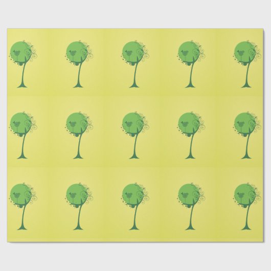 Papier Cadeau Papier d'enveloppement Abstrait de l'arbre (Plat)