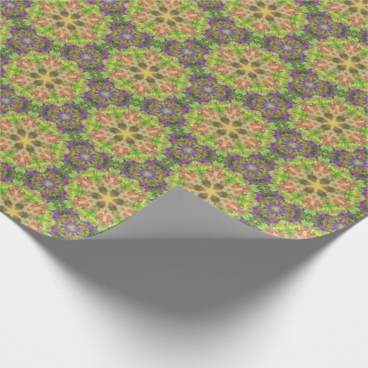 Papier Cadeau Papier d'enveloppement Abstrait vert gras (Coin)