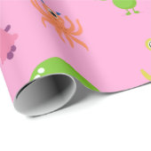 Papier Cadeau Papier d'enveloppement Aliens Space Cute (Coin rond)