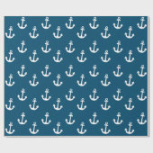 Papier Cadeau Papier d'enveloppement Ancre bleu marine (Plat)
