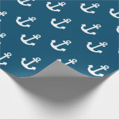 Papier Cadeau Papier d'enveloppement Ancre bleu marine (Coin)