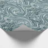 Papier Cadeau Papier d'enveloppement Aqua Swirl (Coin)