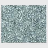 Papier Cadeau Papier d'enveloppement Aqua Swirl (Plat)