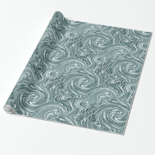 Papier Cadeau Papier d'enveloppement Aqua Swirl