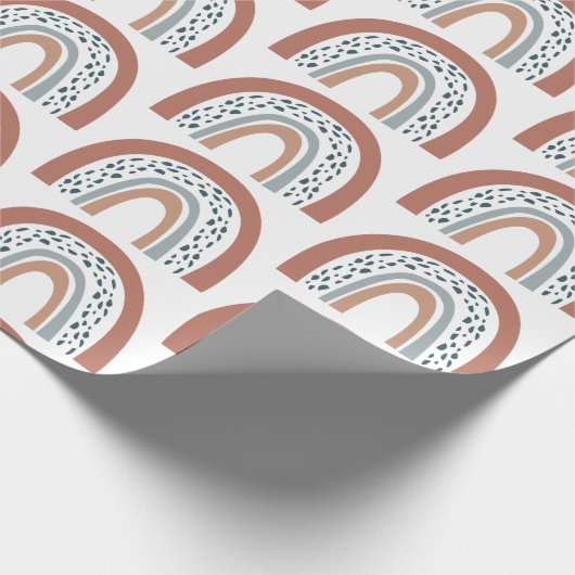 Papier Cadeau Papier d'enveloppement arc-en-ciel Neutre Boho Mod (Coin)