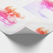 Papier Cadeau Papier d'enveloppement au crayon de lèvres et de n (Coin)