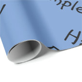 Papier Cadeau Papier d'enveloppement bilingue bleu Joyeux annive (Coin rond)