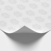 Papier Cadeau Papier d'enveloppement blanc de flocons de neige (Coin)