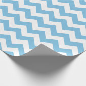 Papier Cadeau Papier d'enveloppement blanc et bleu clair (Coin)