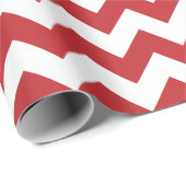 Papier Cadeau Papier d'enveloppement blanc et rouge foncé (Coin rond)