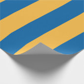 Papier Cadeau Papier d'enveloppement bleu ciel et jaune chaud (Coin)