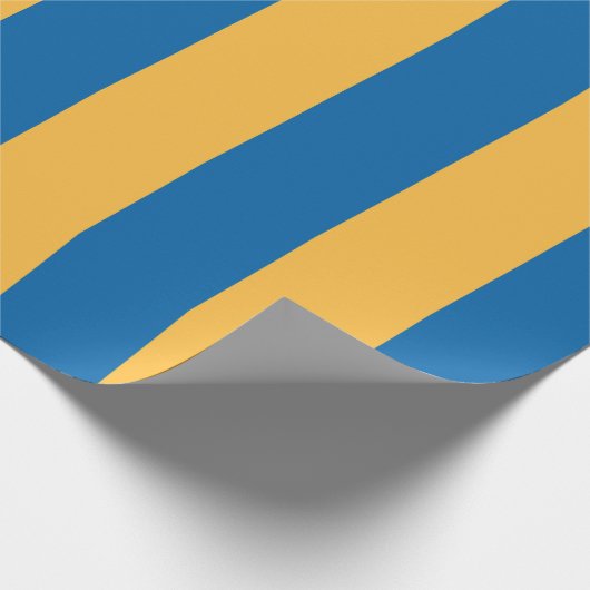 Papier Cadeau Papier d'enveloppement bleu ciel et jaune chaud (Coin)