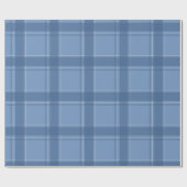 Papier Cadeau Papier d'enveloppement bleu Tartan (Plat)