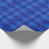 Papier Cadeau Papier d'enveloppement bleu Tartan (Coin)