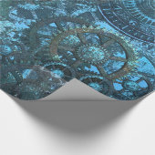 Papier Cadeau Papier d'enveloppement bleu vapeur (Coin)