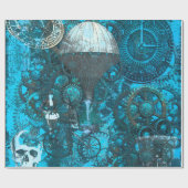 Papier Cadeau Papier d'enveloppement bleu vapeur (Plat)