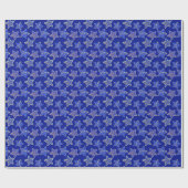 Papier Cadeau Papier d'enveloppement Blue Holiday Stars (Plat)