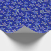 Papier Cadeau Papier d'enveloppement Blue Holiday Stars (Coin)