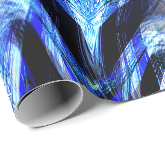 Papier Cadeau Papier d'enveloppement Blue Star (Coin rond)