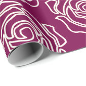 Papier Cadeau Papier d'enveloppement 'Bold Rose Garden' (Coin rond)