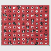 Papier Cadeau Papier d'enveloppement Boston Terrier Mirabelle (Plat)