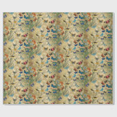 Papier Cadeau Papier d'enveloppement botanique vintage (Plat)