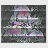 Papier Cadeau Papier d'enveloppement Bouquet Techno (Plat)