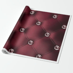 Papier Cadeau Papier d'enveloppement Bourgogne Diamond Tufted Lu