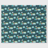 Papier Cadeau Papier d'enveloppement brillant Choo Choo Train, 3 (Plat)
