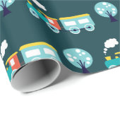 Papier Cadeau Papier d'enveloppement brillant Choo Choo Train, 3 (Coin rond)
