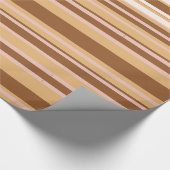 Papier Cadeau Papier d'enveloppement Brown blanc (Coin)