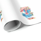 Papier Cadeau Papier d'enveloppement cadeau Baby shower mignon (Coin rond)