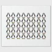 Papier Cadeau Papier d'enveloppement cadeau de pingouins (Plat)