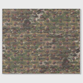 Papier Cadeau Papier d'enveloppement Camo Fort Liberty (Plat)