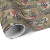 Papier Cadeau Papier d'enveloppement Camo Fort Liberty (Coin rond)