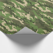 Papier Cadeau Papier d'enveloppement Camouflage Vert 2 (Coin)
