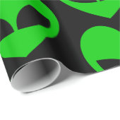 Papier Cadeau Papier d'enveloppement cardiaque Alien (Coin rond)