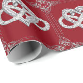 Papier Cadeau Papier d'enveloppement cardiaque infini (Coin rond)