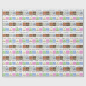 Papier Cadeau Papier d'enveloppement Carré pour anniversaire per (Plat)