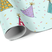 Papier Cadeau Papier d'enveloppement Casquettes de parti (Coin rond)