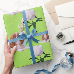 Papier Cadeau Papier d'enveloppement Cavalier King Charles & Whi