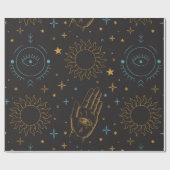 Papier Cadeau Papier d'enveloppement céleste du soleil et de la (Plat)